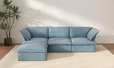 Blue Velvet Sofa