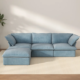 Blue Velvet Sofa