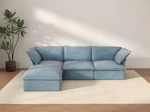 Blue Velvet Sofa