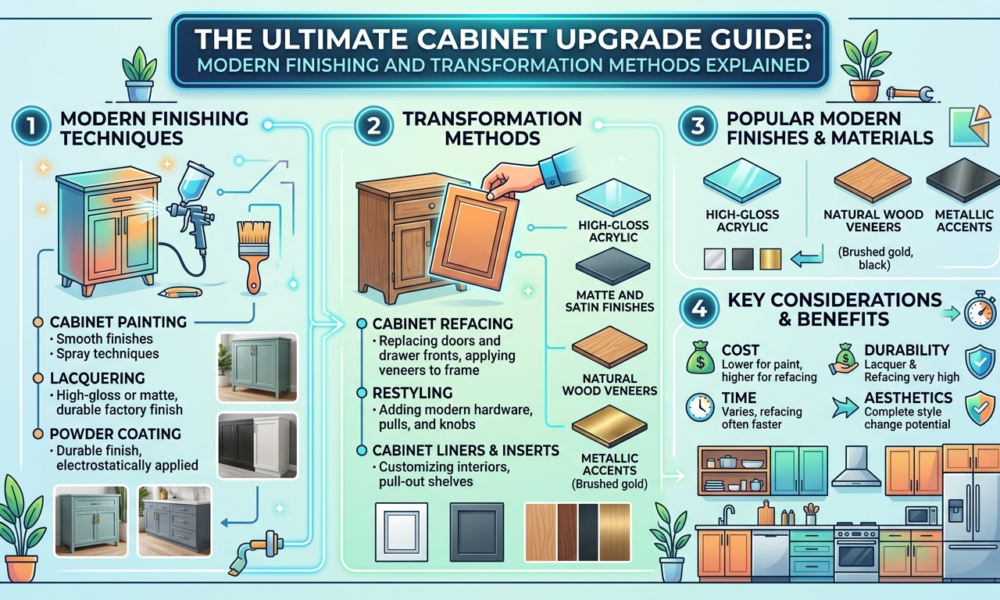 The Ultimate Cabinet Upgrade Guide: Modern Finishing and Transformation Methods Explained 