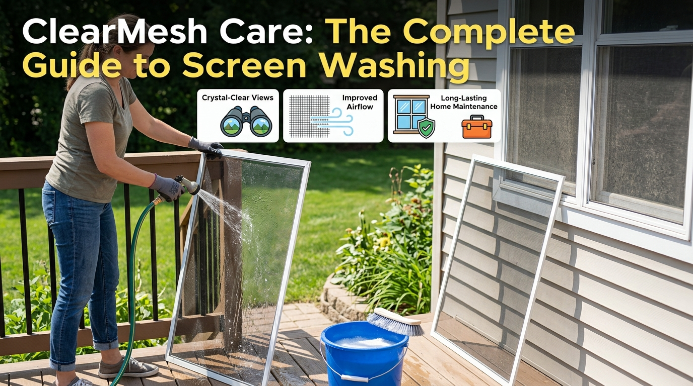 ClearMesh Care: The Complete Guide to Screen Washing for Crystal-Clear Views, Improved Airflow, and Long-Lasting Home Maintenance