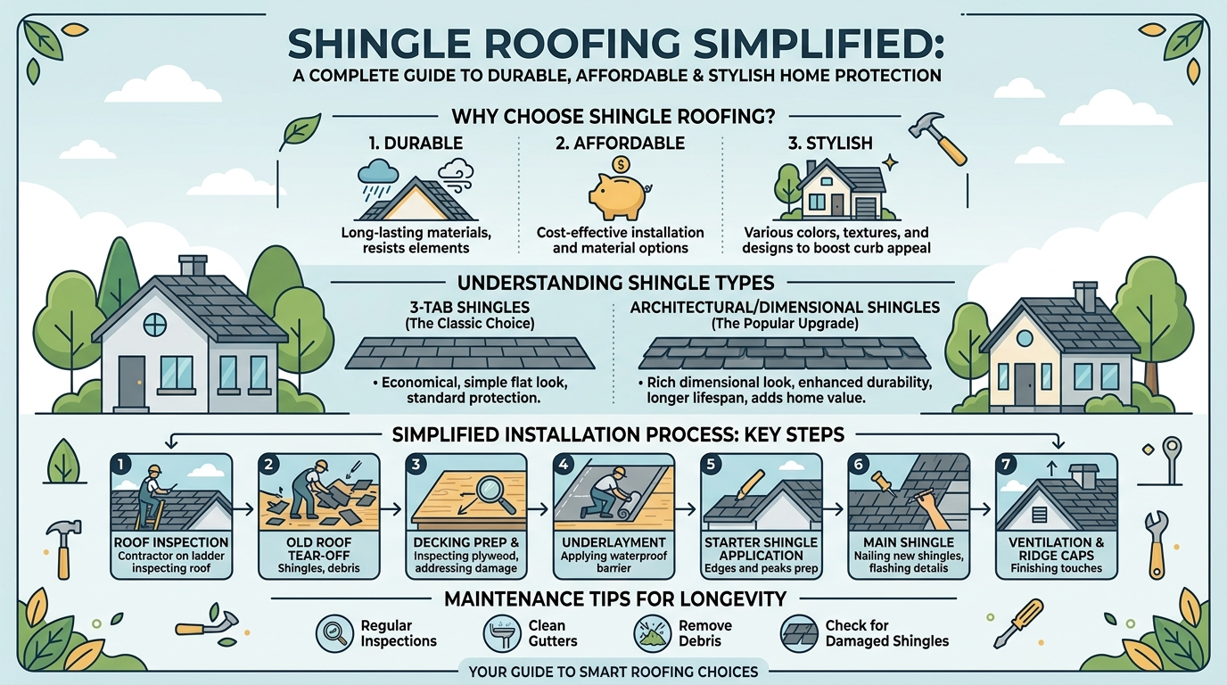 Shingle Roofing Simplified: A Complete Guide to Durable, Affordable & Stylish Home Protection