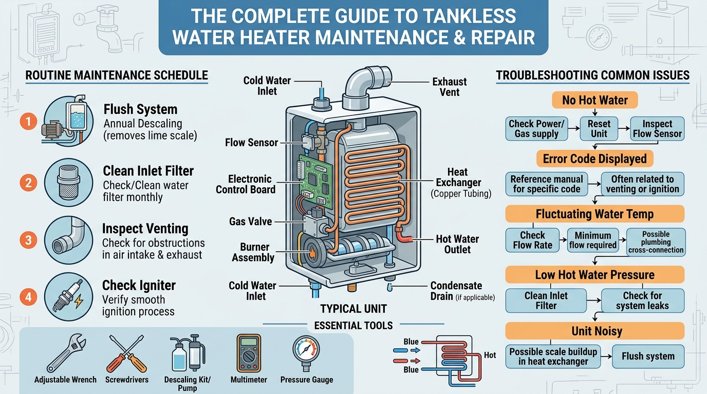 The Complete Guide to Maintaining and Fixing Modern Tankless Water Heating Systems