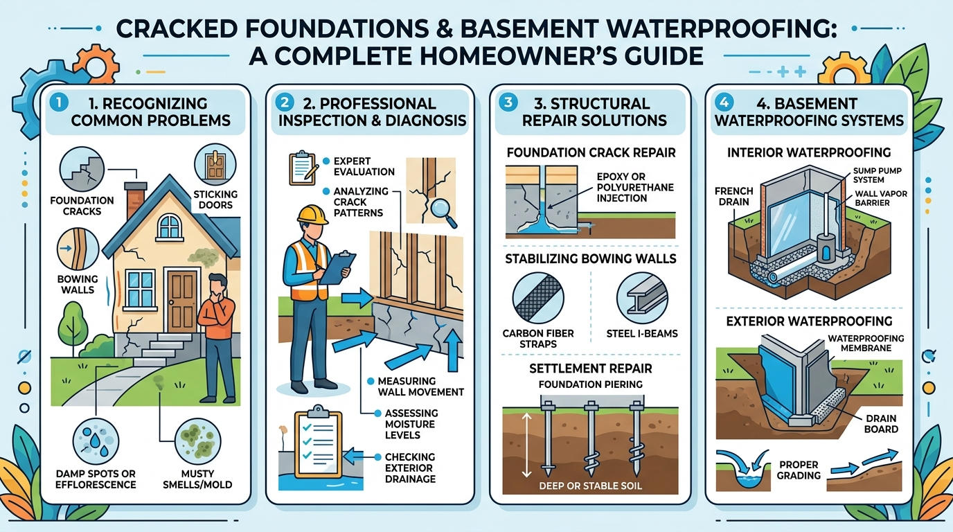 Cracked Foundations and Basement Waterproofing Services: A Complete Homeowner’s Guide