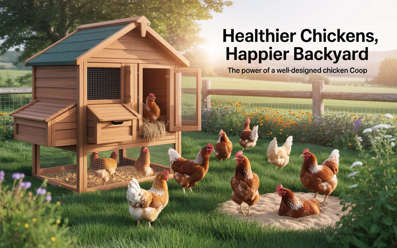 How a Well-Designed Chicken Coop Supports Healthier and Happier Backyard Chickens