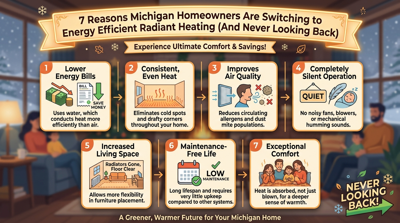 7 Reasons Michigan Homeowners Are Switching to Energy Efficient Radiant Heating (And Never Looking Back)