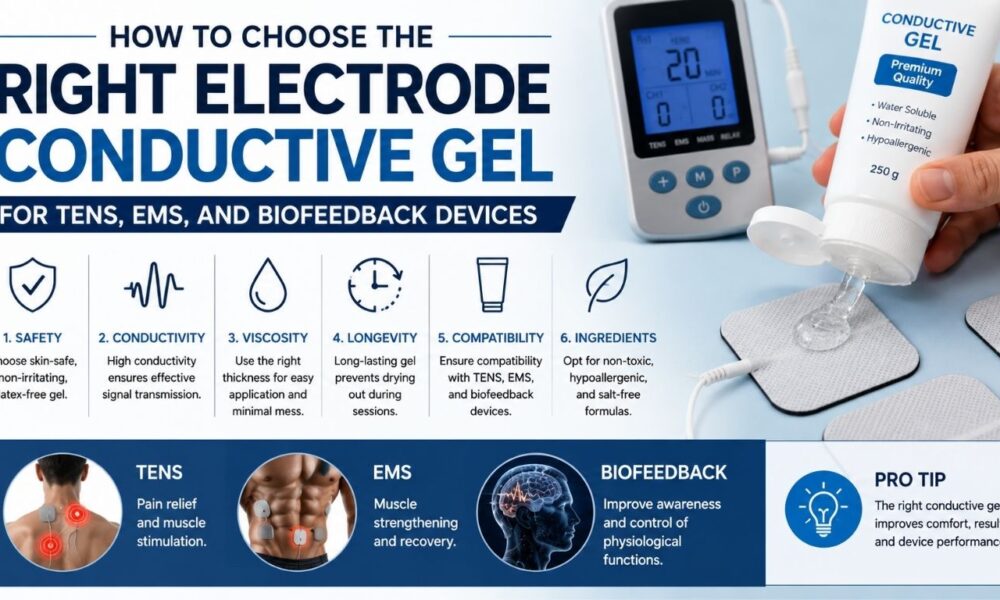 How to Choose the Right Electrode Conductive Gel for TENS, EMS, and Biofeedback Devices