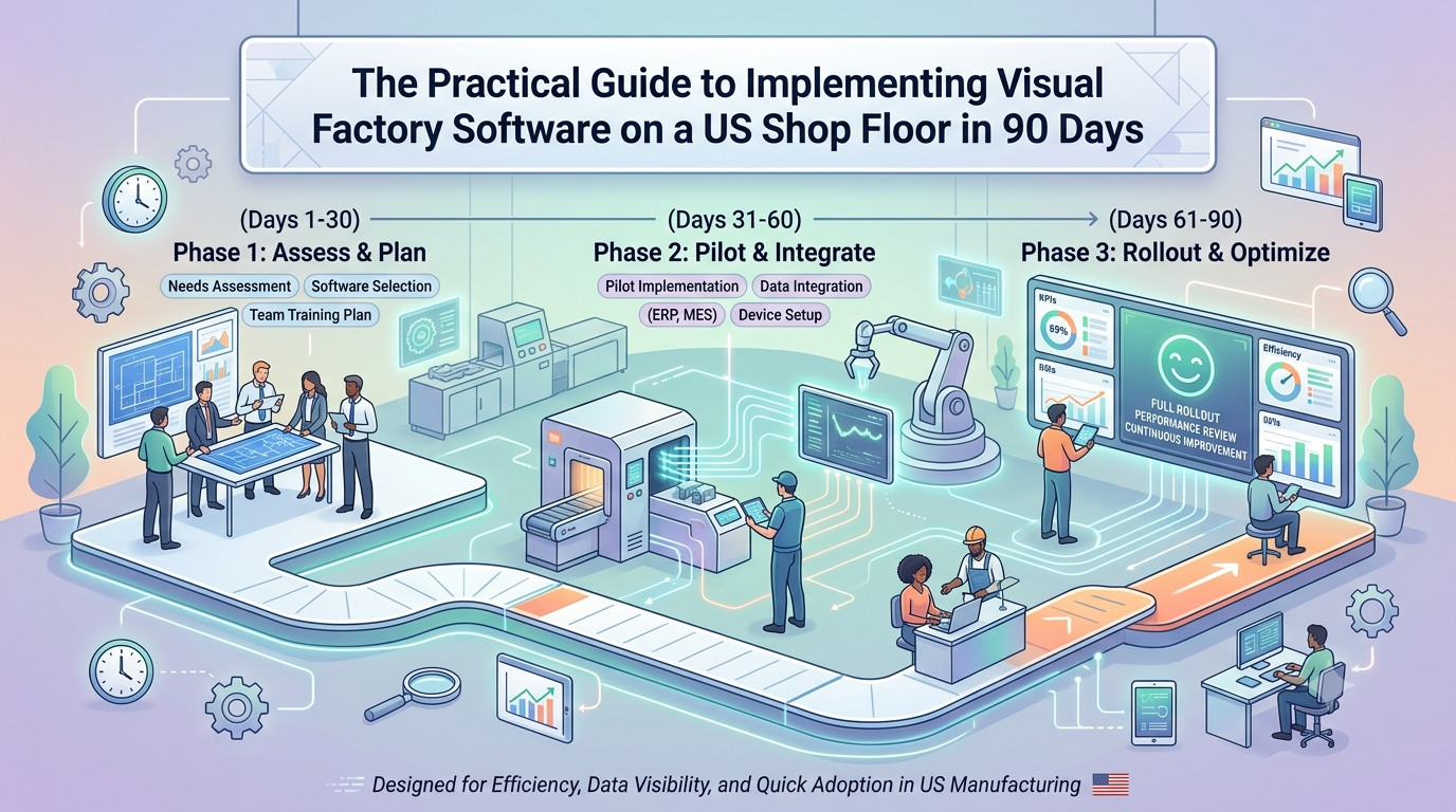 The Practical Guide to Implementing Visual Factory Software on a US Shop Floor in 90 Days