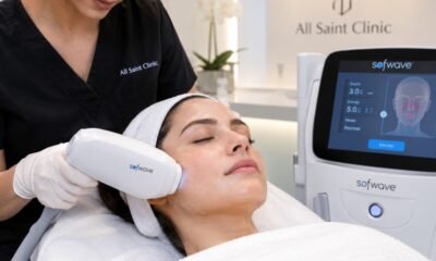 Sofwave skin treatment at All Saint Clinic using advanced ultrasound technology for non-invasive skin tightening and facial rejuvenation.