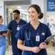 Nursing professionals in a modern Australian hospital, highlighting healthcare staffing solutions and patient care through Healthcare Australia.
