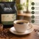 ONA Coffee Wholesale decaf coffee with a freshly brewed cup, roasted coffee beans, and premium decaffeinated coffee packaging highlighting its flavour and lower caffeine content.